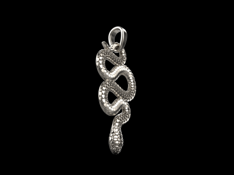 Snake pendant model 720 3D Print Model
