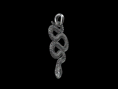 Snake pendant model 720 3D Print Model