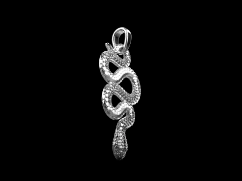 Snake pendant model 720 3D Print Model
