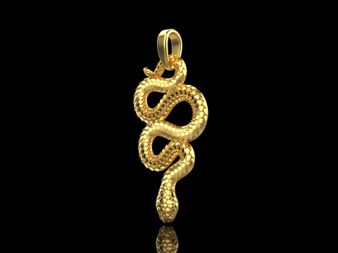 Snake pendant model 720 3D Print Model