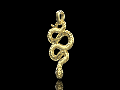 Snake pendant model 720 3D Print Model