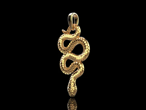 Snake pendant model 720 3D Print Model