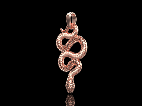 Snake pendant model 720 3D Print Model