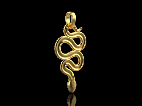 Snake pendant model 720 3D Print Model