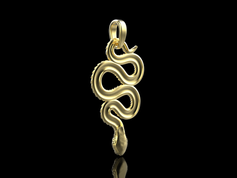 Snake pendant model 720 3D Print Model