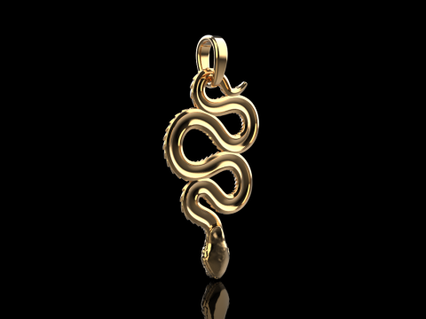 Snake pendant model 720 3D Print Model