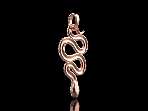 Snake pendant model 720 3D Print Model