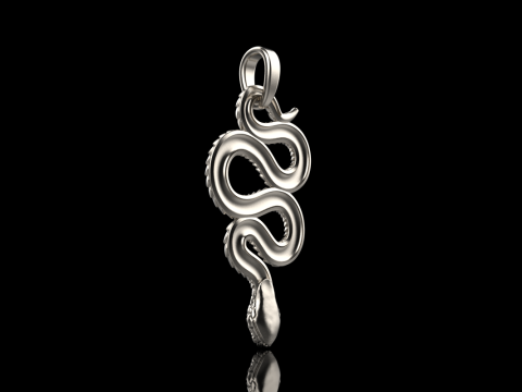 Snake pendant model 720 3D Print Model