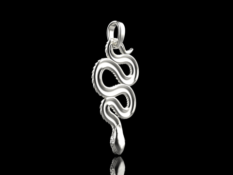 Snake pendant model 720 3D Print Model