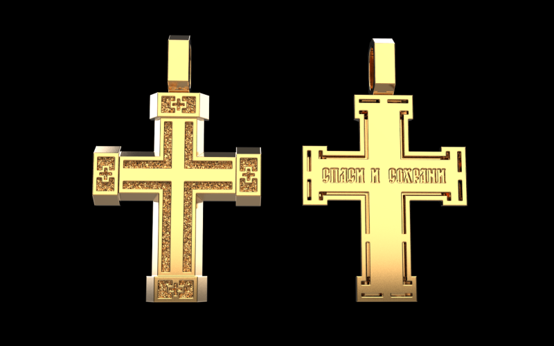 Dubbelzijdig kruis model 721 3D printmodel .c4d .max .obj .3ds .fbx .stl .blend 