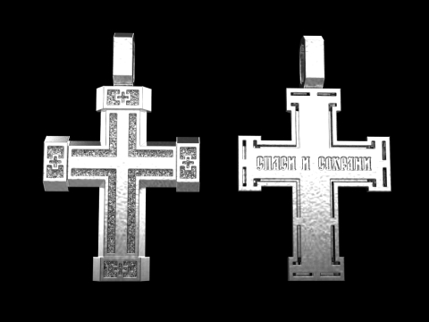 Dubbelzijdig kruis model 721 3D printmodel