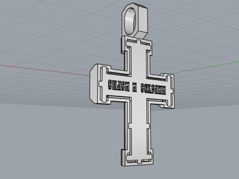 Dubbelzijdig kruis model 721 3D printmodel