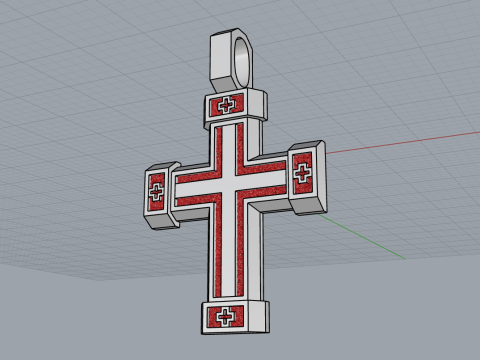 Dubbelzijdig kruis model 721 3D printmodel