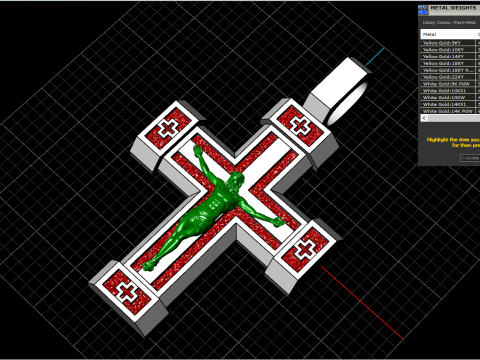 Dubbelzijdig kruis model 722 3D printmodel