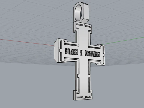 Double side cross model 722 3D Print Model