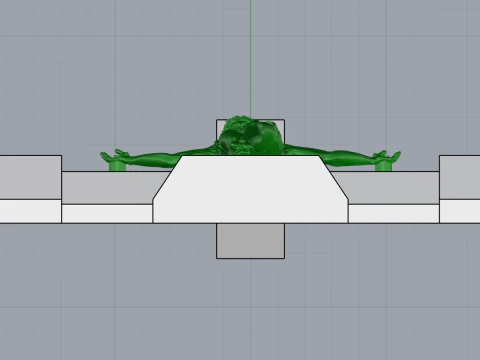 Double side cross model 722 3D Print Model