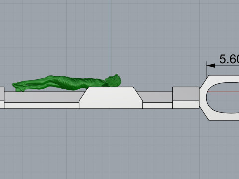 Dubbelzijdig kruis model 722 3D printmodel