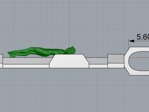 Double side cross model 722 3D Print Model