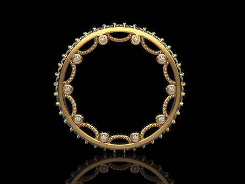 Engagement ring model 724 3D Print Model