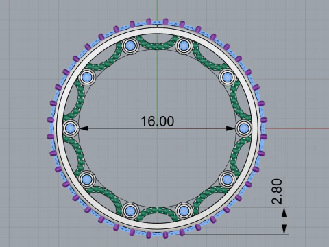 婚約指輪 モデル 724 3Dプリントモデル