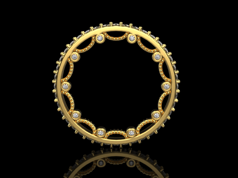 Engagement ring model 724 3D Print Model