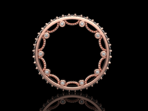 Engagement ring model 724 3D Print Model