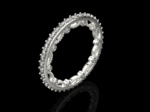 Engagement ring model 724 3D Print Model