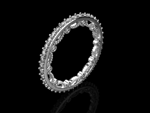 Engagement ring model 724 3D Print Model