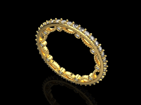 Engagement ring model 724 3D Print Model