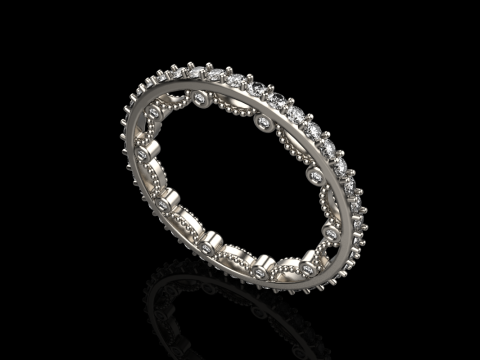 Engagement ring model 724 3D Print Model