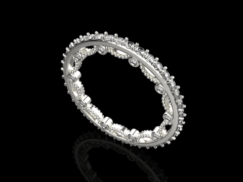 Engagement ring model 724 3D Print Model