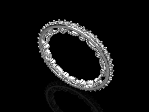 Engagement ring model 724 3D Print Model