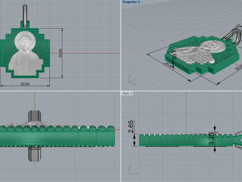 Jesus cross model 725 3D Print Model