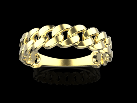 Cuban chain ring model 726 3D Print Model