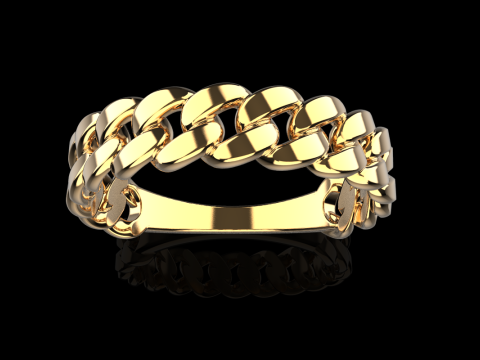 Cuban chain ring model 726 3D Print Model