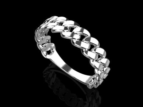 Cuban chain ring model 726 3D Print Model