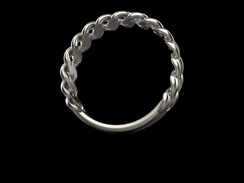 Cuban chain ring model 726 3D Print Model