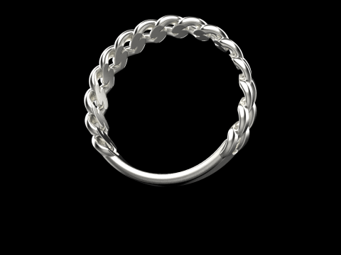 Cuban chain ring model 726 3D Print Model