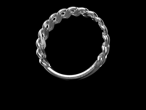Cuban chain ring model 726 3D Print Model