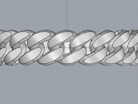 Cuban chain ring model 726 3D Print Model