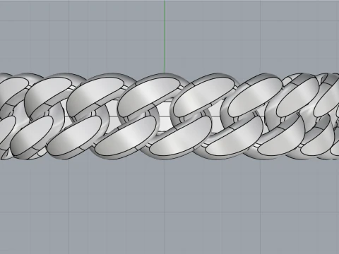 Cuban chain ring model 726 3D Print Model