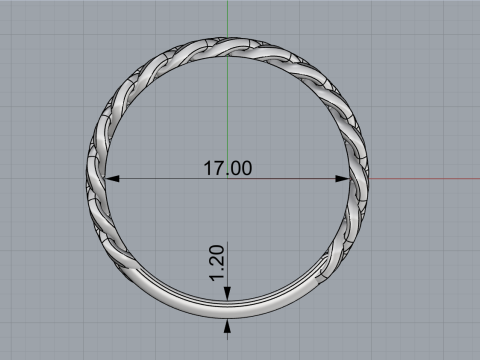 Cuban chain ring model 726 3D Print Model