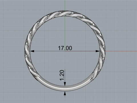 Cuban chain ring model 726 3D Print Model