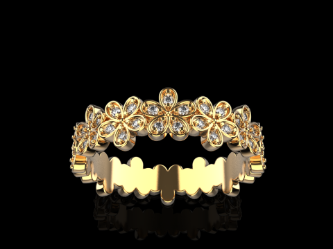 Model cincin bunga 727 Model Cetak 3D