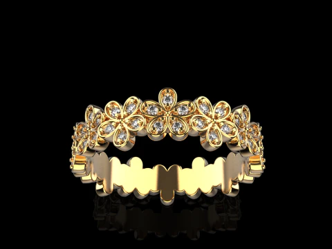 Model cincin bunga 727 Model Cetak 3D