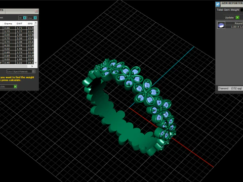 Flower ring model 727 3D Print Model