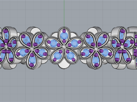 Anello fiore modello 727 Modello di stampa 3D