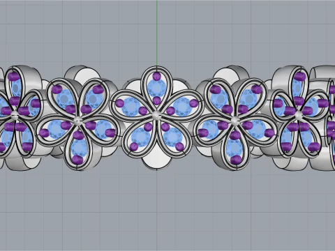 Flower ring model 727 3D Print Model