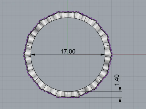 Flower ring model 727 3D Print Model
