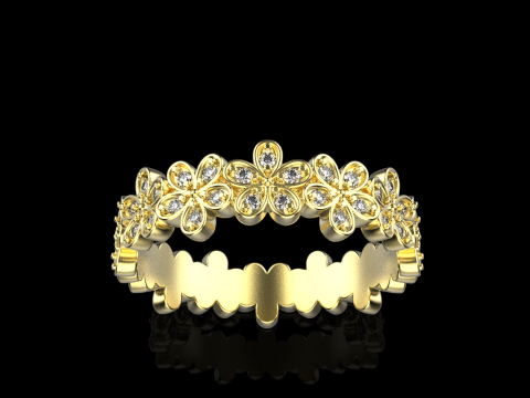 Anello fiore modello 727 Modello di stampa 3D